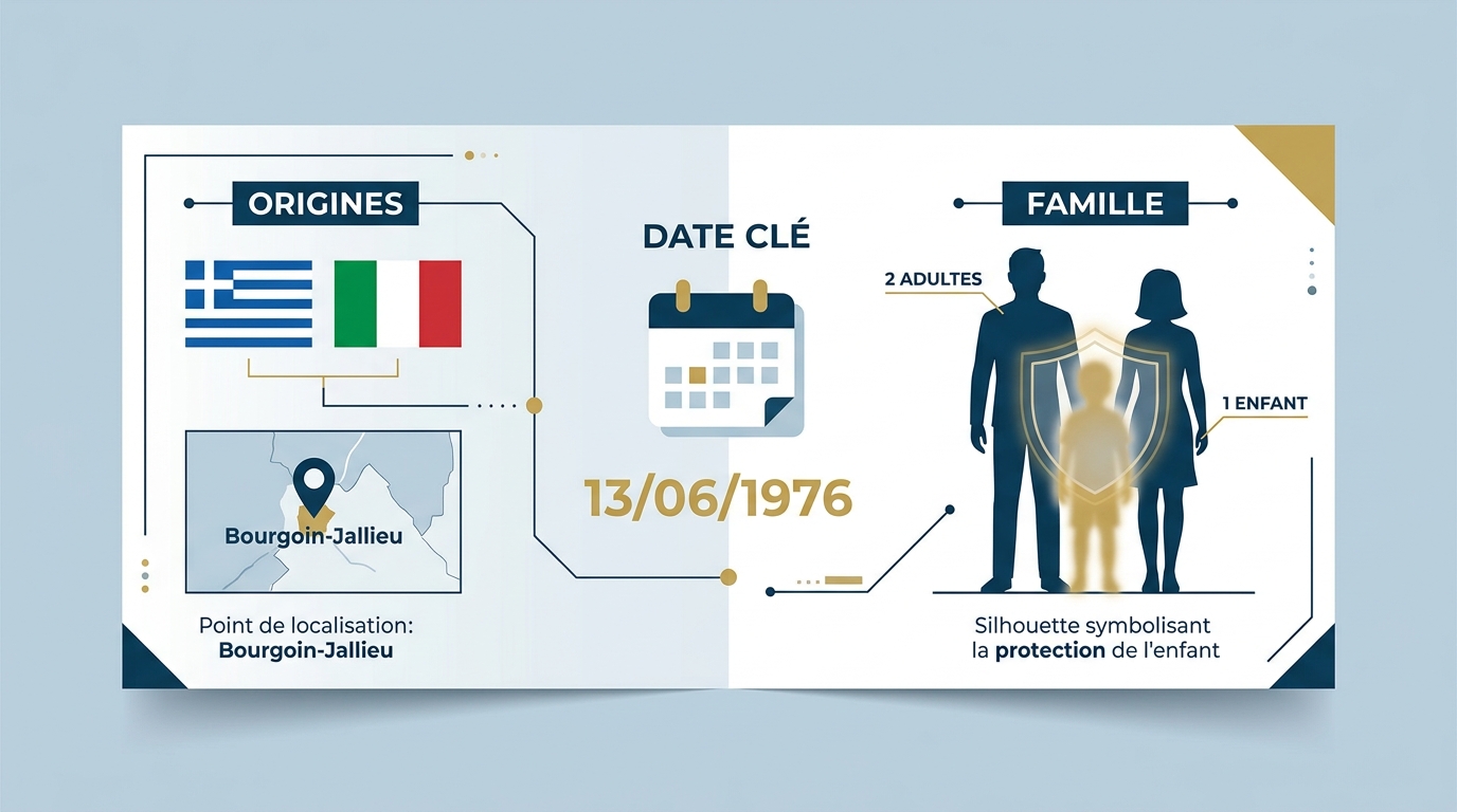 Infographie origines et famille David Kammenos