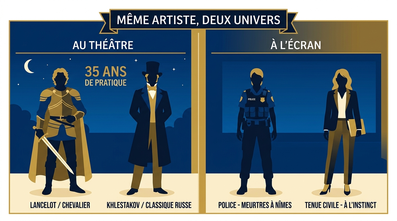 Comparatif rôles masculins théâtre versus rôles féminins écran Juliette Plumecocq-Mech