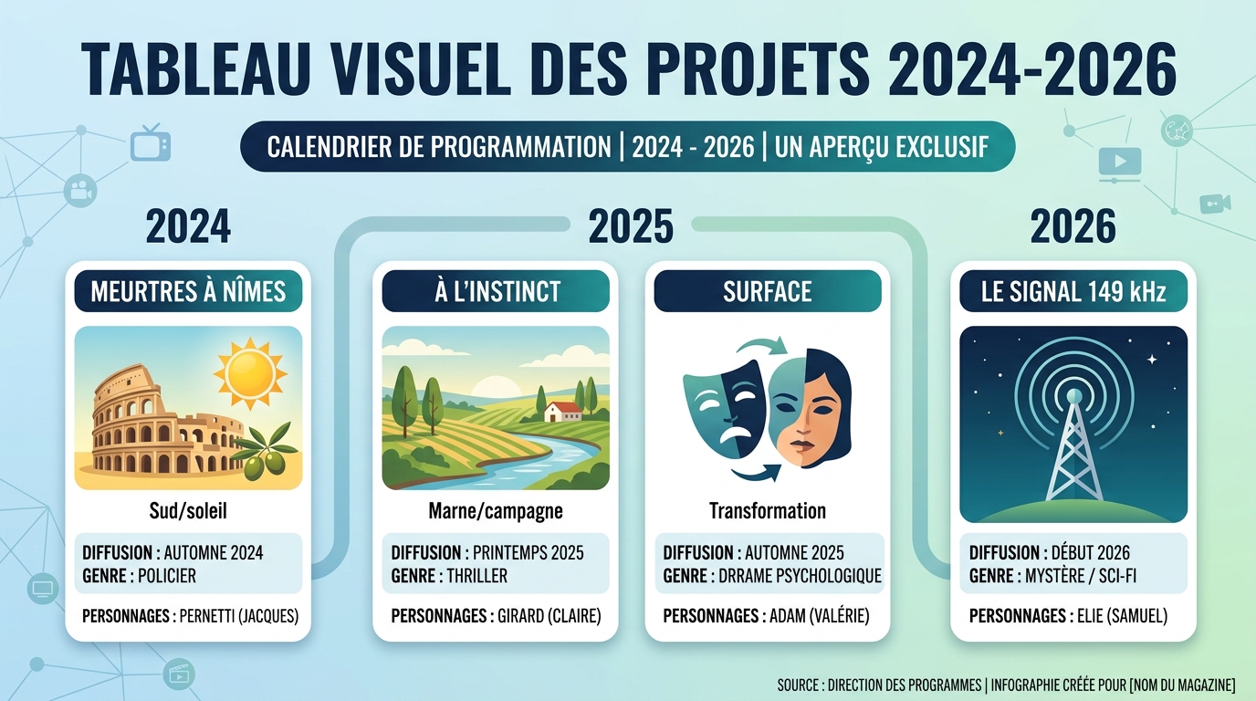 Projets et séries TV 2024 2025 2026 Juliette Plumecocq-Mech