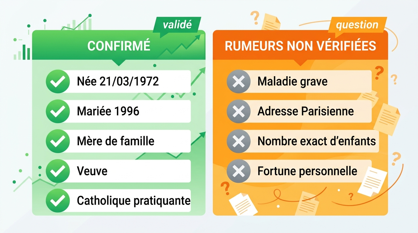 Tableau confirmé vs rumeurs Véronique Jacquier santé famille