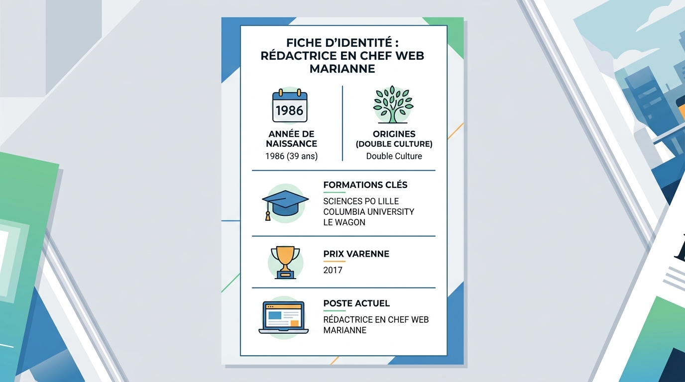 Infographie biographie Aurore Malval âge origines parcours