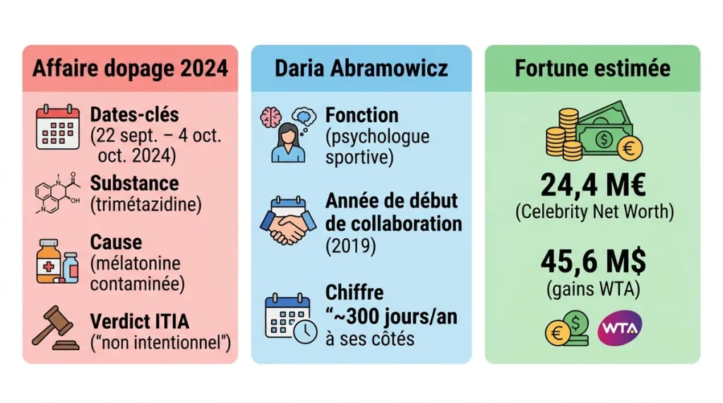Swiatek vie privée : couple, famille, fortune et dopage en 2025